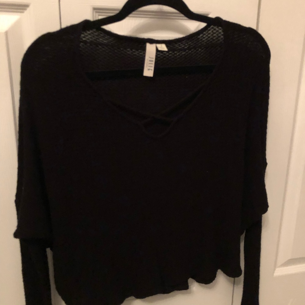 black laced sweater